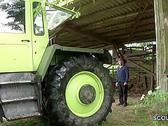 Ginger Milf Seduces The Farmer And Blowjobs His Dick