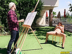 Lucky Dude Plays With Big Natural Boobs Of Curvy Model - Ella Knox And Ramon Nomar