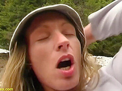 public mountain snow anal party