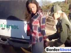 Cute Brunette Teen Fucked By Horny Blonde And Big Cock Officer Outdoor 7 Min