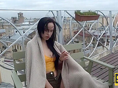 Juicy Leyla - Bro Catches Smoking Outside And Gives His Big Cock
