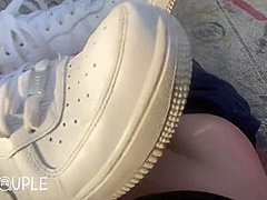 Quick Public Blowjob With Licking Cum Off My Sneakers