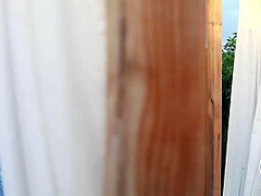 Reina Strips Nude From Her Blue Bodysuit