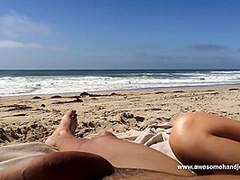 Awesomehandjobs - Girl With Nice Tits Gives Handjob On