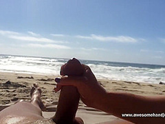 Awesomehandjobs - Girl With Nice Tits Gives Handjob On