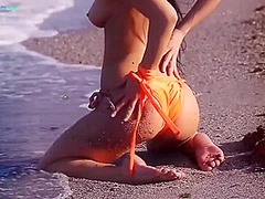 Exotic Beauty Gets Her Orgasms At The Beach With Mya Diamond