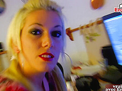 petite french blonde bitch at outdoor amateur anal sex