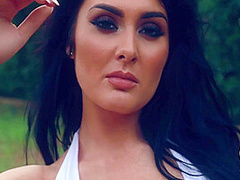 Ashleigh Gee Shooting In Sexy White Dress
