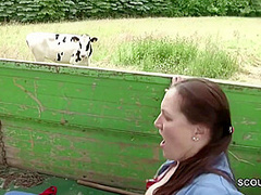 Farmers Are Pleasuring Exciting Fuck On Tractor Cart