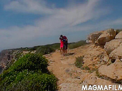 Amateur Bitch Eats A Big Cock On The Beach