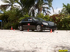 Riley Star And Kyle Mason In Bribes Driving Instructor With Hardcore Fuck