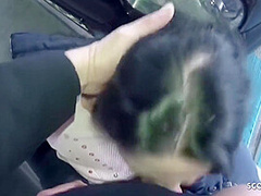 Skinny German Raw Public Sex On Car Park By Strange With July Sun