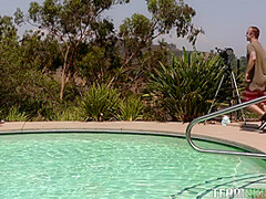 Kylie Paige - Sexy Blonde Girl With Nice Round Ass Fucked By The Pool