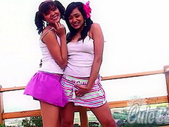 Cute Carla with Lesbian Friend Naked