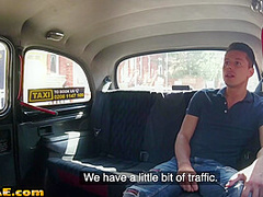 Smalltit euro cabbie pussy licked and drilled by passenger