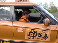 Blonde Czech cabbie sucks off her passenger before sex