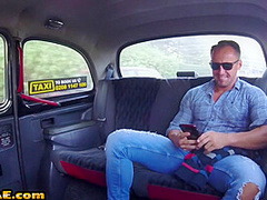 Blonde Czech cabbie sucks off her passenger before sex