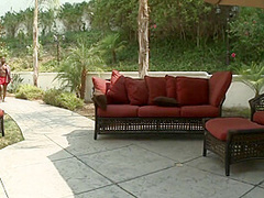 Two Blonde Babes With Big Lips Serve Blacks Cocks Outdoors