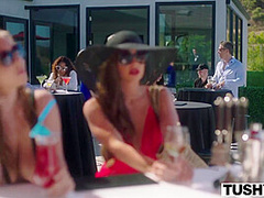 And Seduce And Fuck Big White Cock Bl With Abigail Mac And Lena Paul