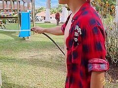 Horny Friends Fuck The Gardener