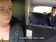 Bigboob euro cabbie sucking passenger after cowgirl sex