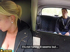 Bigboob euro cabbie sucking passenger after cowgirl sex