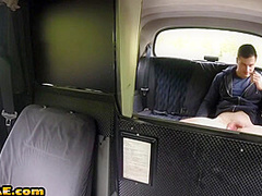 Bigboob euro cabbie sucking passenger after cowgirl sex
