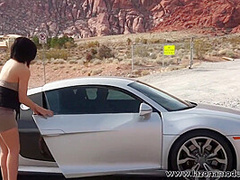 Masturbates Next To Her Audi R8