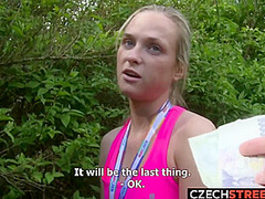 Marathon Runner Fucks In Bushes For Money