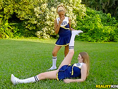 Lena S, Selena Sosa And Amber Gray - Sweet Cheerleaders Love Licking Pussy