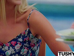 Scarlet Red In First Anal For Blonde