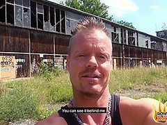 Tattooed Goth Doreen Fucks Stranger In Abandoned Building