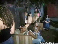Naughty college slut is watched getting fucked