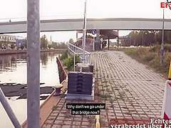 Public Sex On A Fuckdate Next To A Highway With Fat Black-haired German Woman