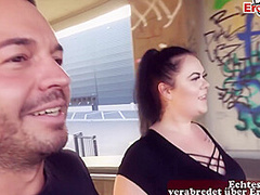 Public Sex On A Fuckdate Next To A Highway With Fat Black-haired German Woman