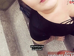 Public Sex On A Fuckdate Next To A Highway With Fat Black-haired German Woman