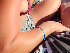 Best Friend Jerked Of A Guy On Public Beach Huge Cum