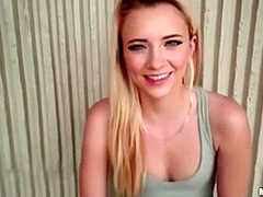 Blonde Pussy Fucked In Public With Riley Star