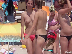 Big Tits Topless Horny Teens Beach Voyeur Bikini Hd Video Spycam 16 Min