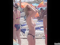 Big Tits Topless Horny Teens Beach Voyeur Bikini Hd Video Spycam 16 Min