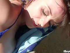 Hot Brunette Babe Loves dildo sex toy.