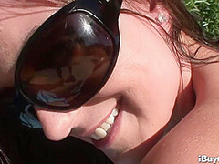 Hot Brunette Babe Loves dildo sex toy.