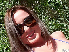 Hot Brunette Babe Loves dildo sex toy.