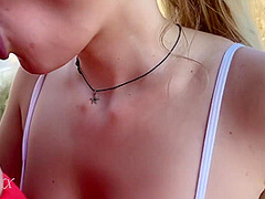 Hey Lets Stop Here And Fuck - Claire Sucks And Fucks A Big Dick Outdoor