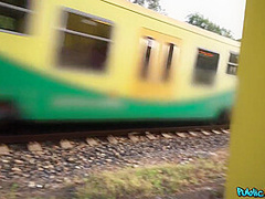 Naughty Teen Plays With Dildo On Train St - Erik Everhard And Mia Trejsi