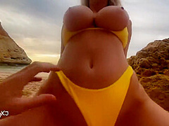 Sexy Blonde With Perfect Body Loves Getting Fucked At The Beach - Kj