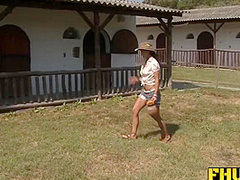 Farm Girl Takes A Huge Dick Up The But - Sandra Romain, Steve Holmes And Alice Romain