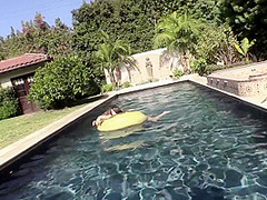 Her Pool Floaties With Sunny Day And Leanne Crow