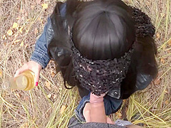 Pissing On My Mouth And Hair In The Autumn Forest. 8 Min