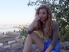 Petite Gymnast Chick Bounces On Jordis Dick